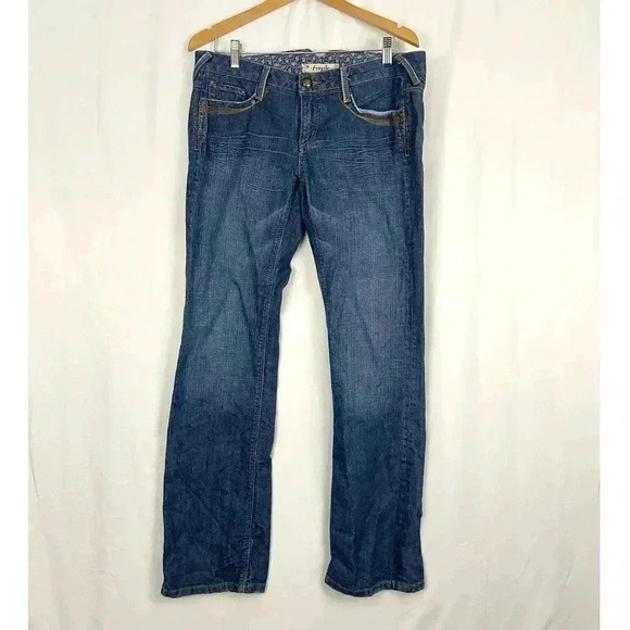 Fragile Blue Denim Jeans Sz 11 Tradition Alluring Slim Boot Cut Low Rise - Picture 13 of 13